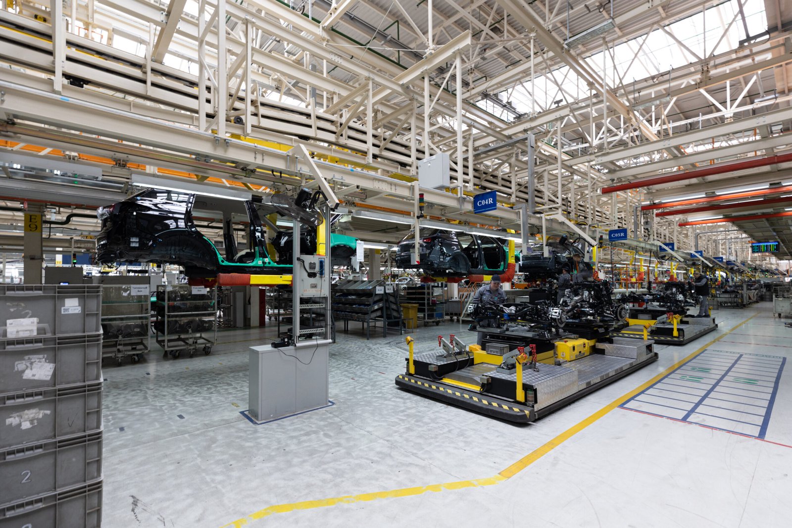 Modern industrial manufacturing plant