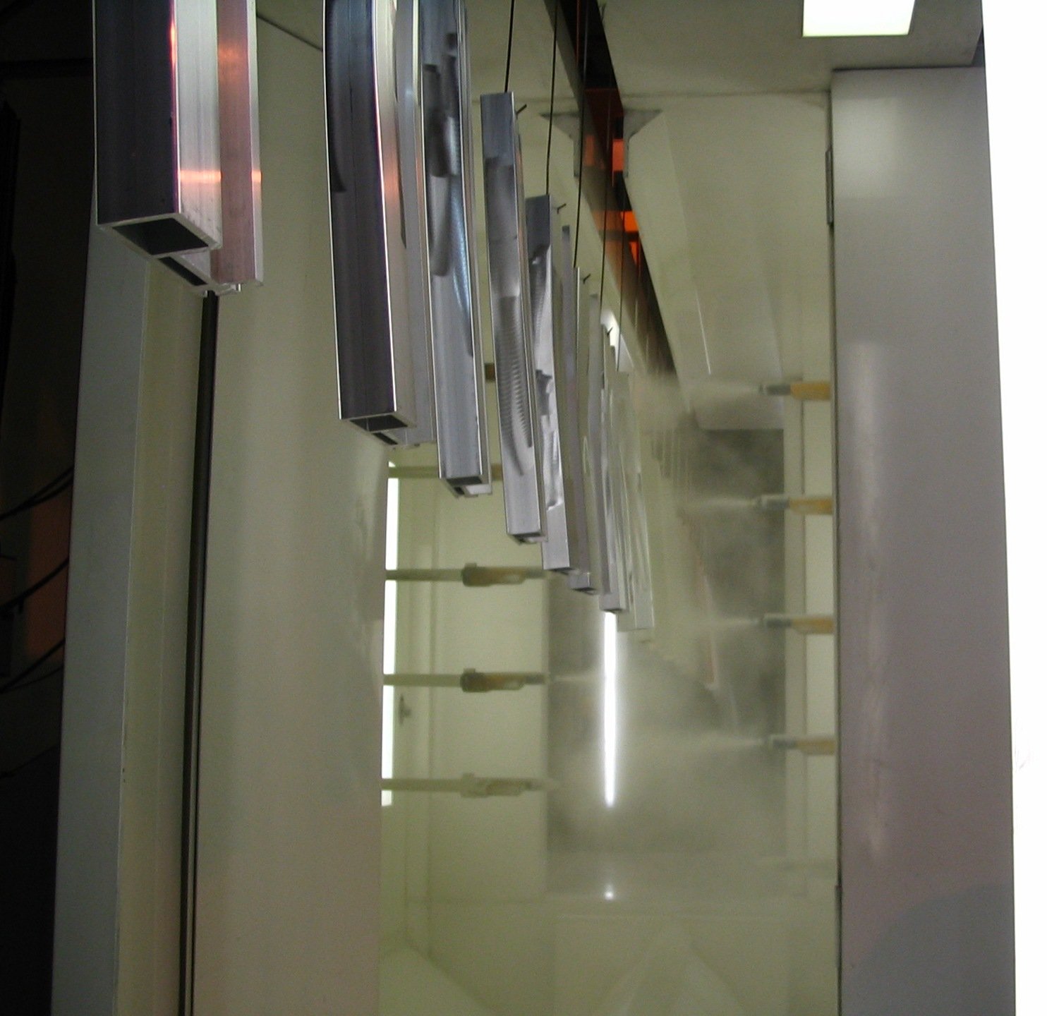 Vertical aluminium pipe drops